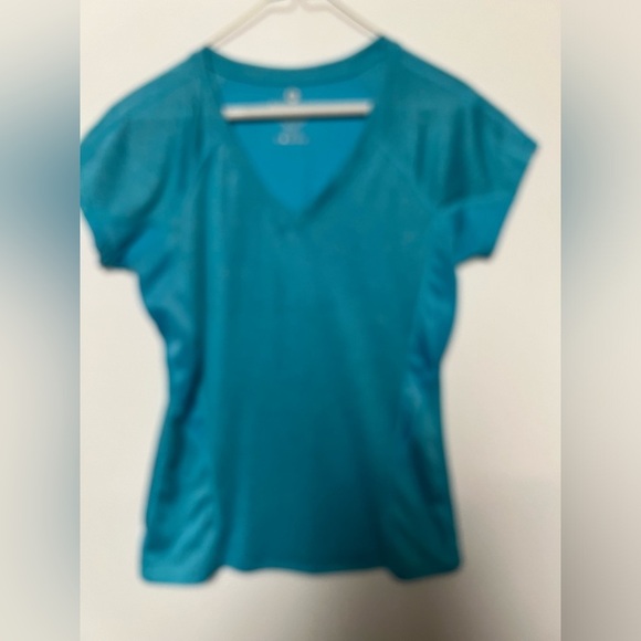 90 DEGREE  BY REFLEX TURQUOISE SHORT SLEEVE SHIRT SIZE M - Picture 1 of 6